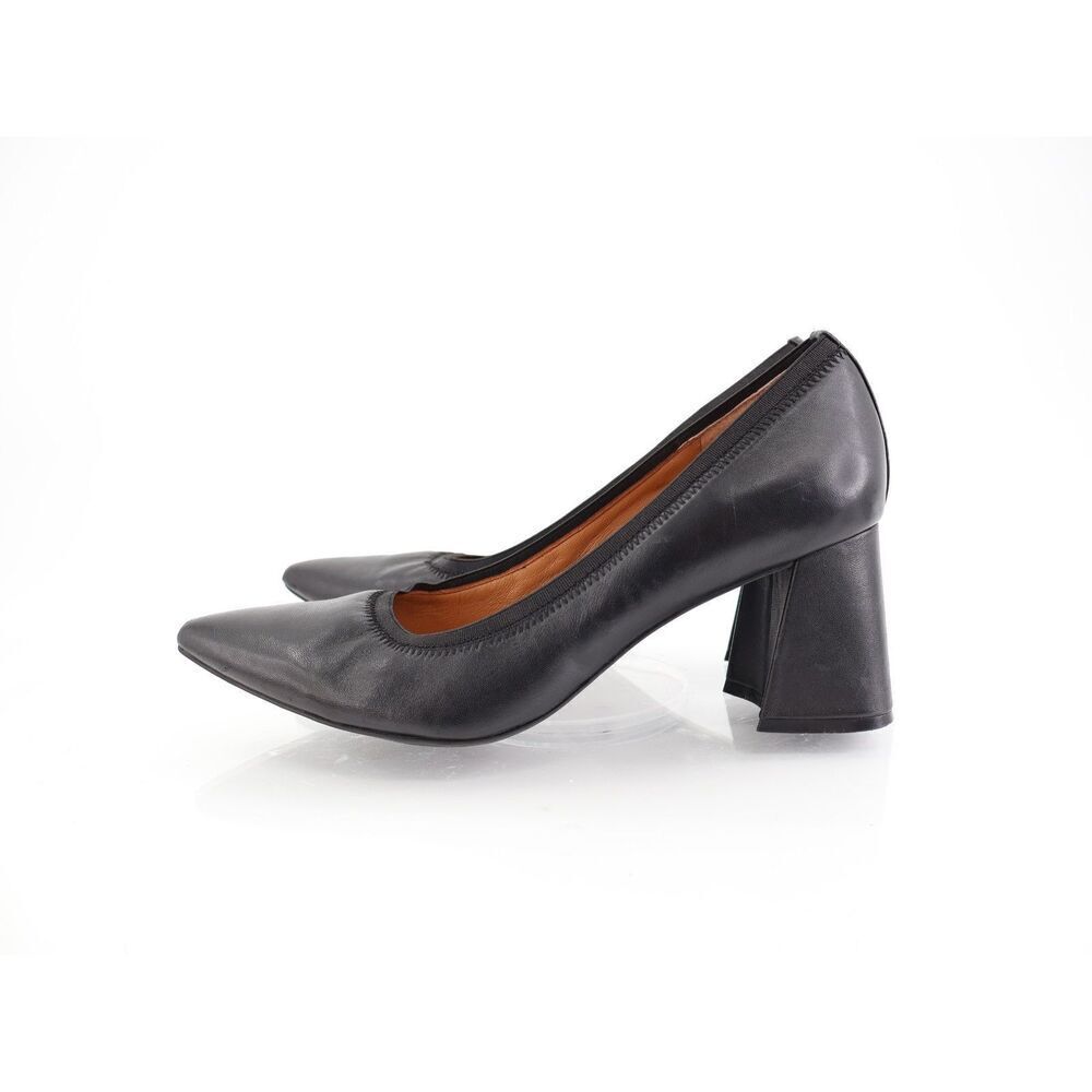 Gentle Souls Dionne Pump Womens 9.5 Black Leather Pointed Toe Block Heel - Picture 6 of 14